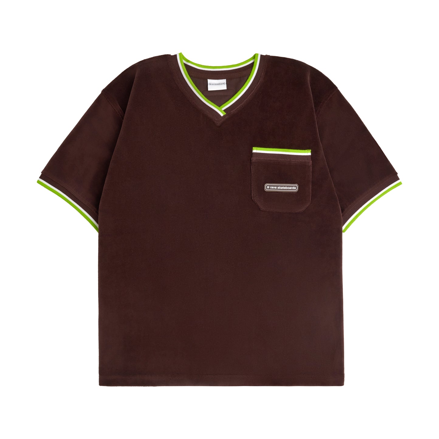 Velvet v-neck Pocket T-shirt