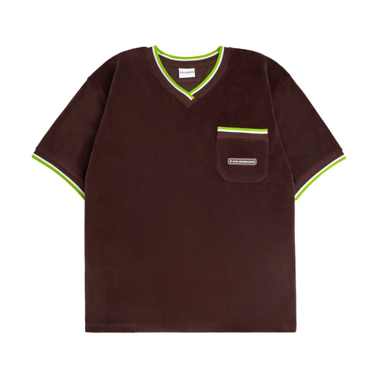 Velvet v-neck Pocket T-shirt