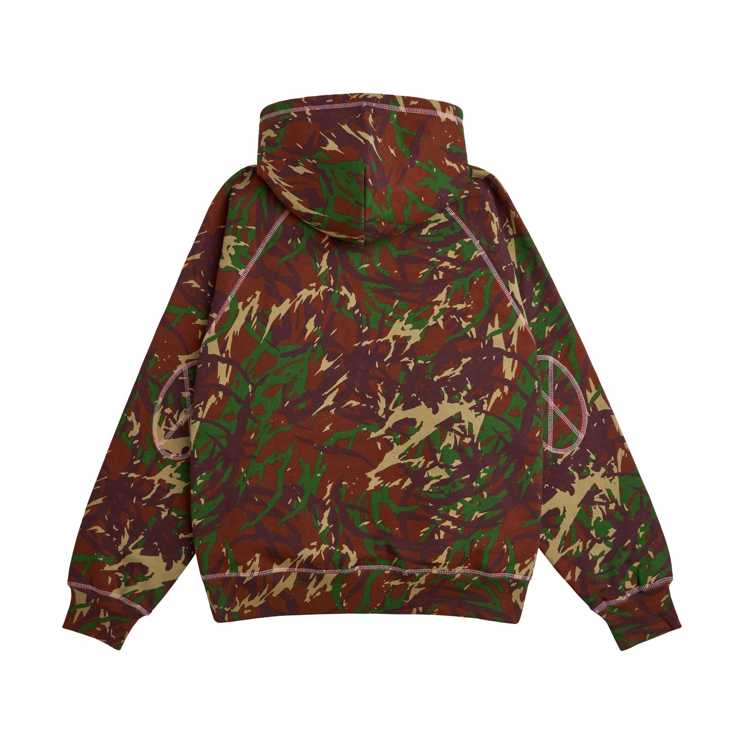 Raglan Hoodie Contrast Stitching