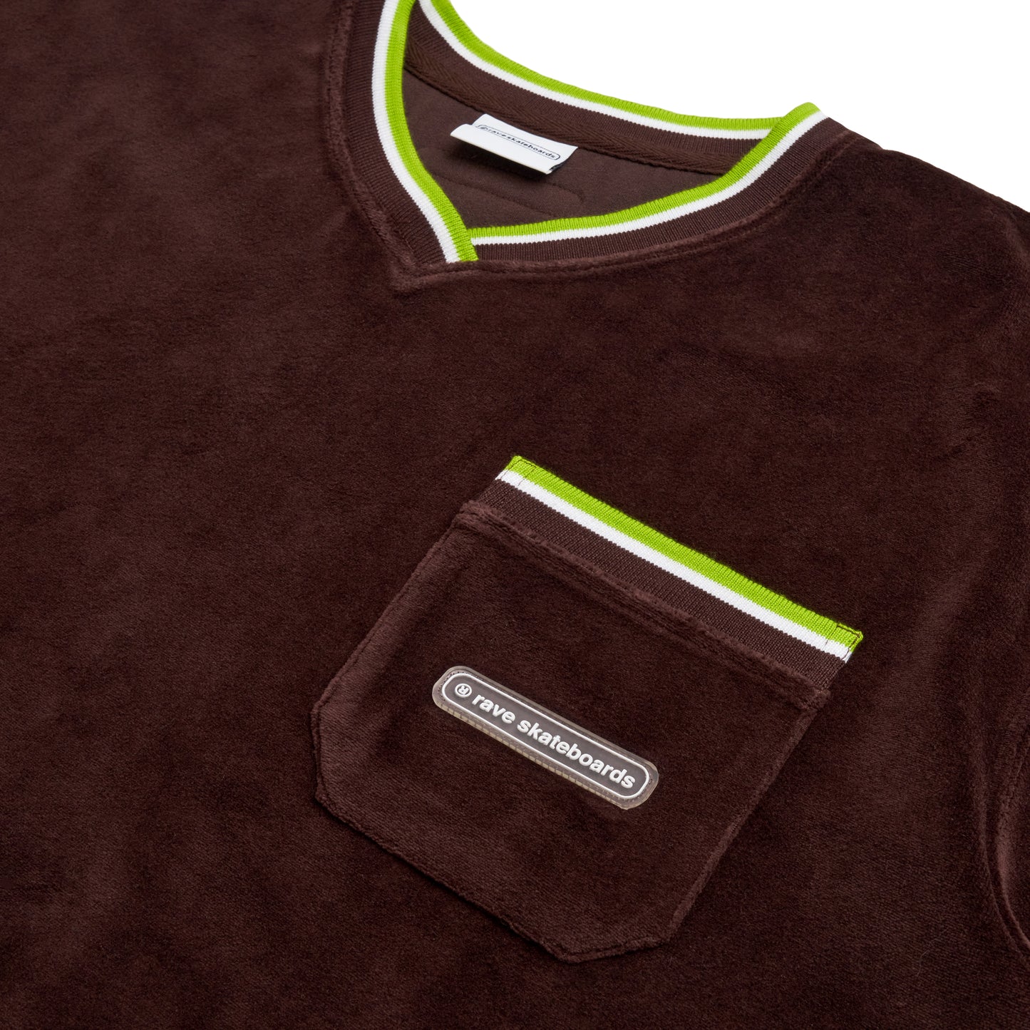 Velvet v-neck Pocket T-shirt